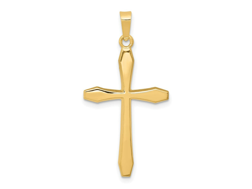 FJC Finejewelers 14 kt Yellow Gold Polished Cross Charm 32 x 16 mm