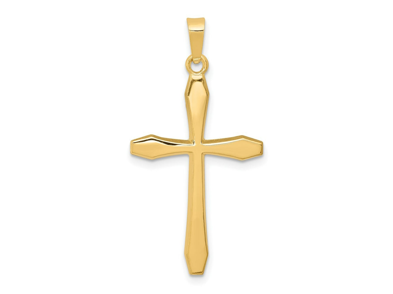 FJC Finejewelers 14 kt Yellow Gold Polished Cross Charm 32 x 16 mm