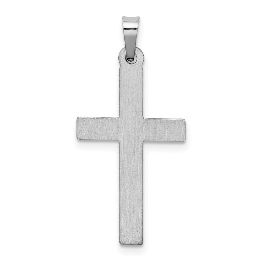 FJC Finejewelers 14 kt White Gold Polished Lattice Cross Charm 29 mm x 14 mm