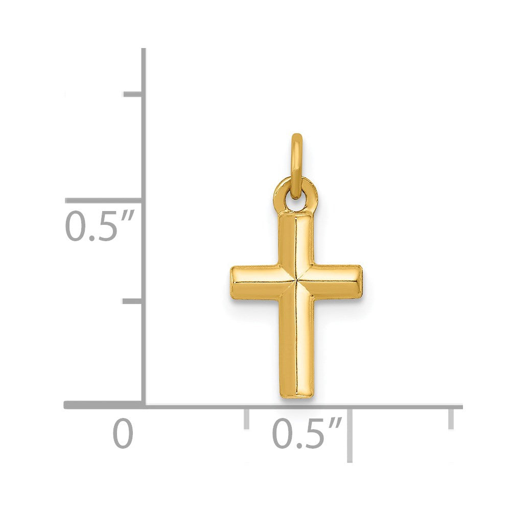 FJC Finejewelers 14 kt Yellow Gold Polished Cross Charm 13 x 8 mm