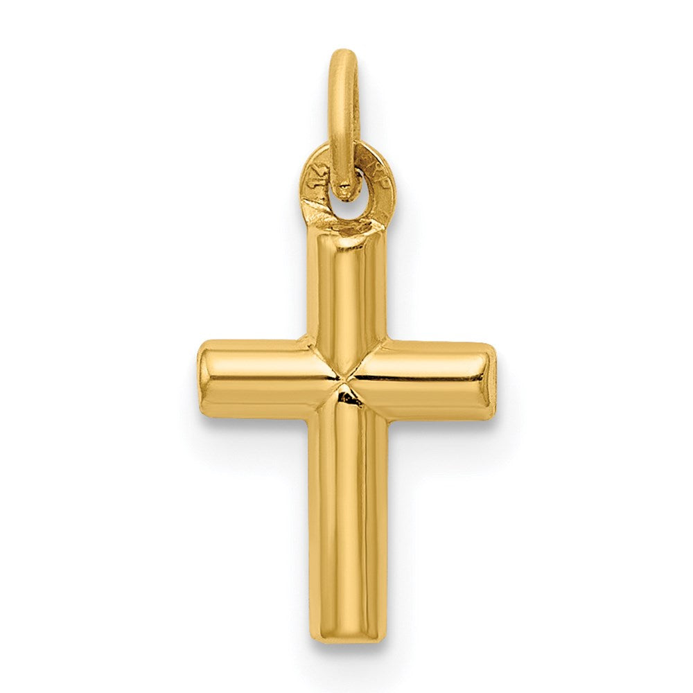 FJC Finejewelers 14 kt Yellow Gold Polished Cross Charm 13 x 8 mm