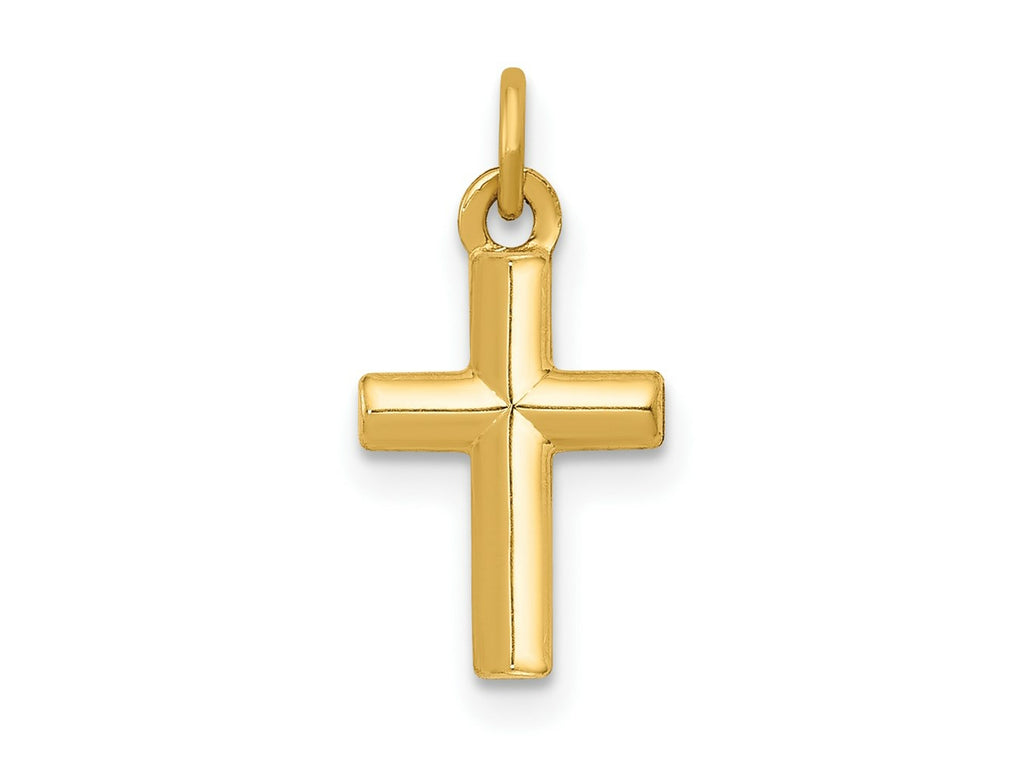 FJC Finejewelers 14 kt Yellow Gold Polished Cross Charm 13 x 8 mm