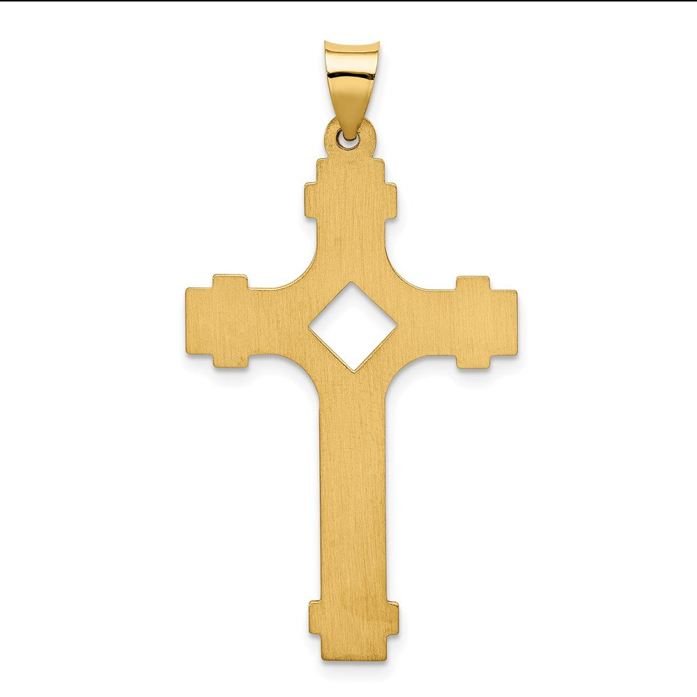 FJC Finejewelers 14 kt Yellow Gold Polished Fancy Cross Charm 44 x 24 mm