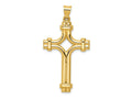 FJC Finejewelers 14 kt Yellow Gold Polished Fancy Cross Charm 44 x 24 mm