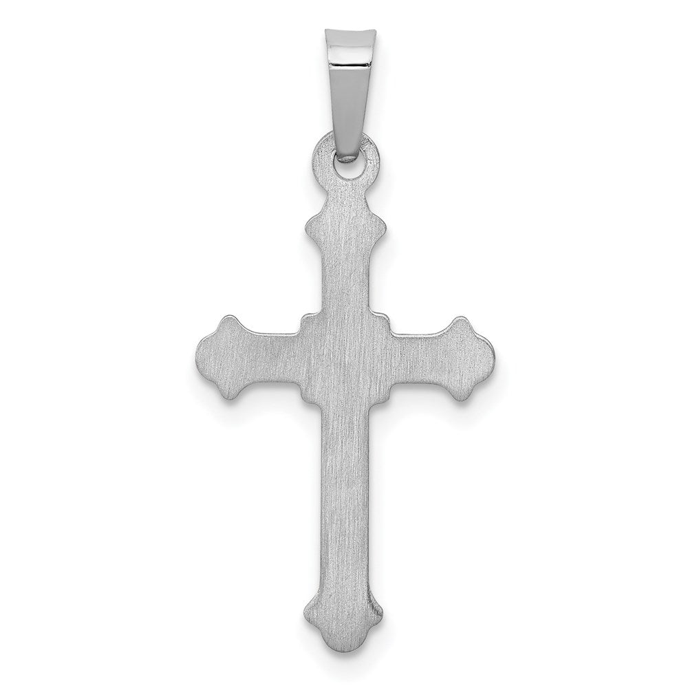 FJC Finejewelers 14 kt White Gold Polished Cross Charm 27 mm x 13 mm