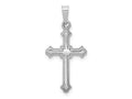 FJC Finejewelers 14 kt White Gold Polished Cross Charm 27 mm x 13 mm
