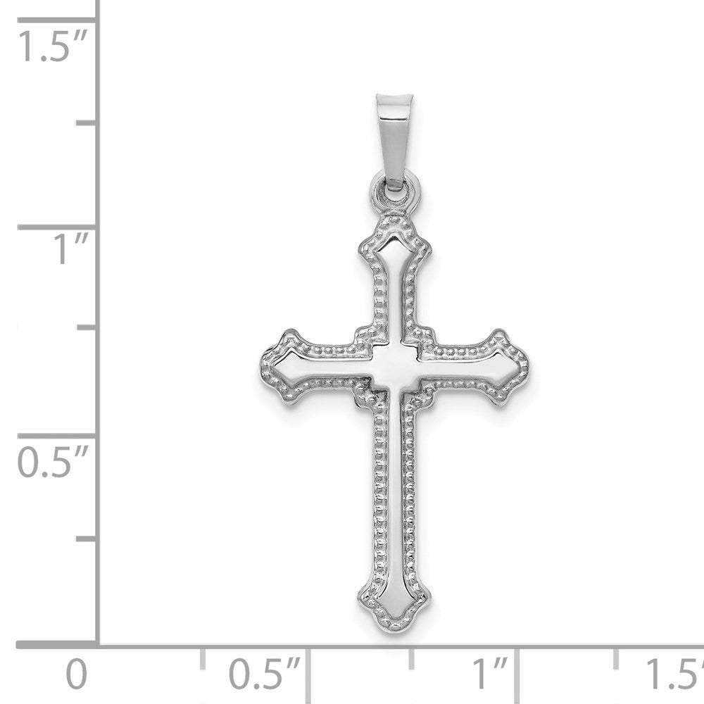 FJC Finejewelers 14 kt White Gold Polished Cross Charm 32 mm x 16 mm