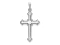 FJC Finejewelers 14 kt White Gold Polished Cross Charm 32 mm x 16 mm