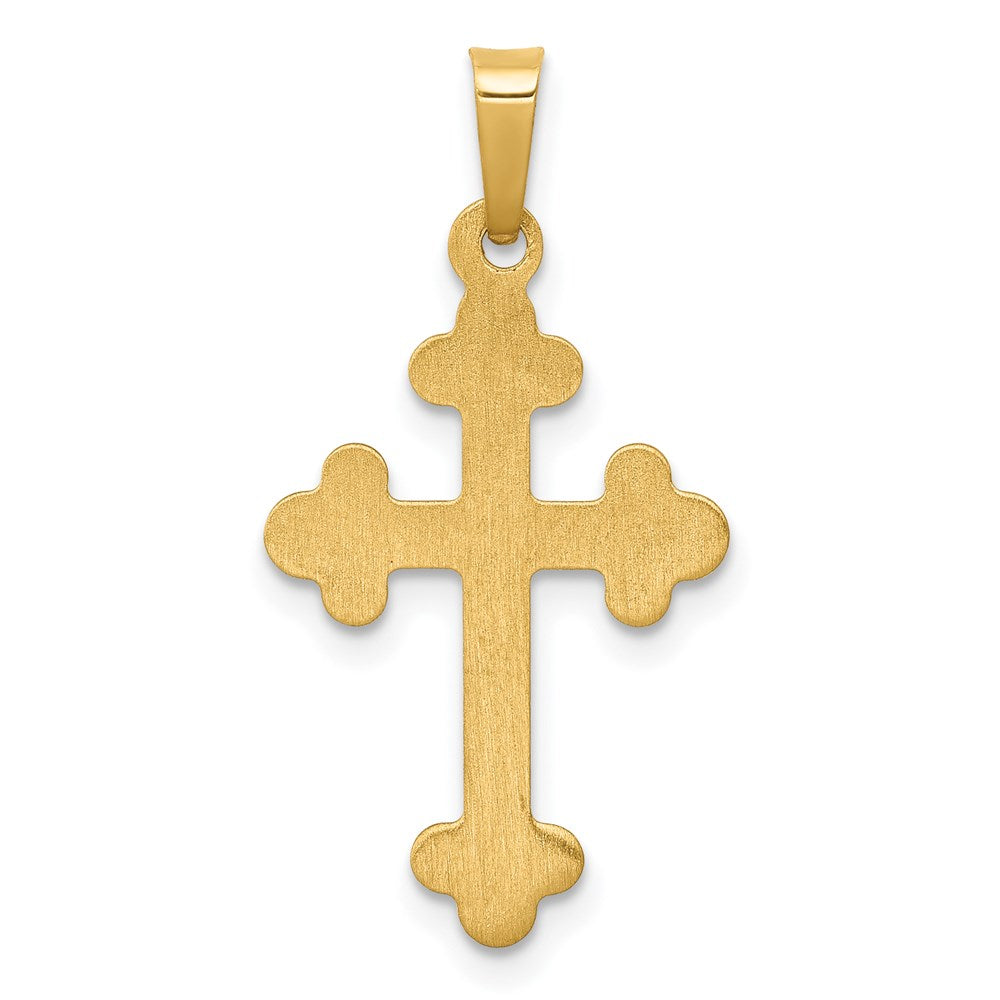 FJC Finejewelers 14 kt Yellow Gold Polished Budded Cross Charm 20 x 14 mm