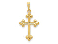 FJC Finejewelers 14 kt Yellow Gold Polished Budded Cross Charm 20 x 14 mm