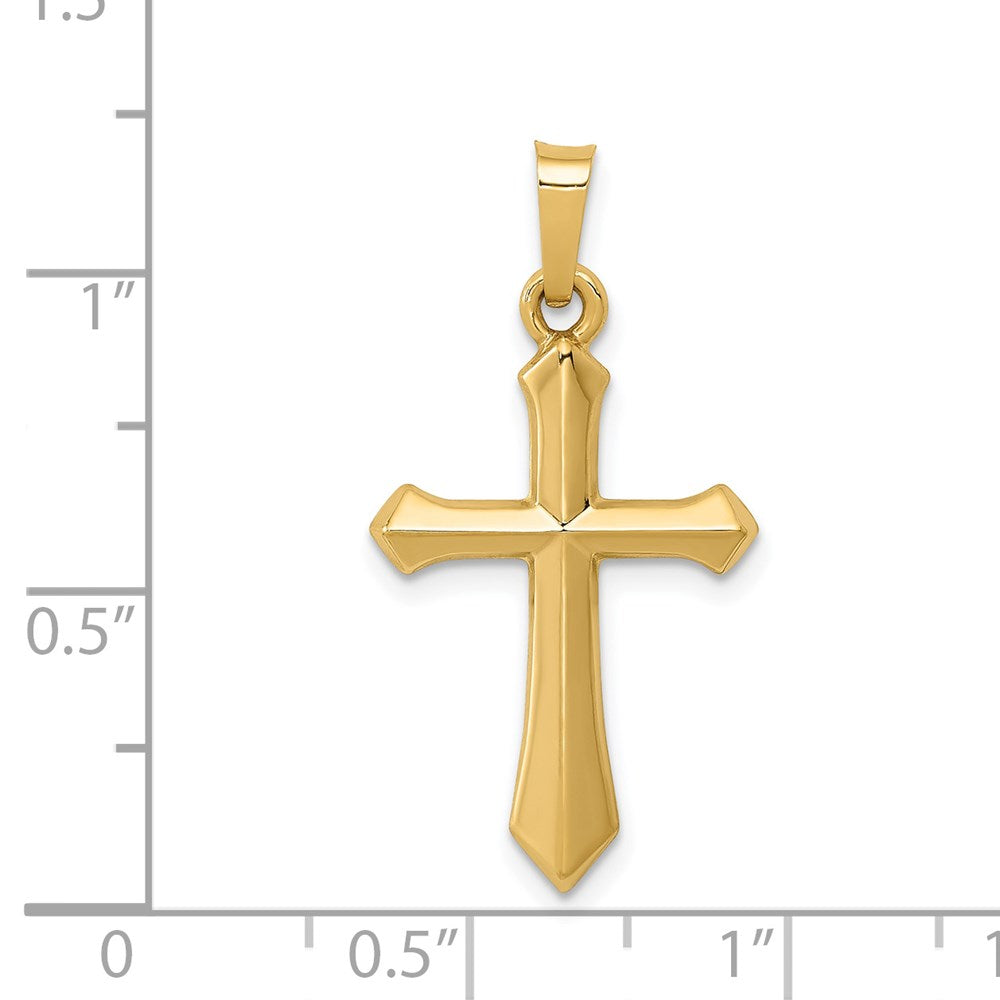 FJC Finejewelers 14 kt Yellow Gold Polished Cross Charm 27 x 14 mm