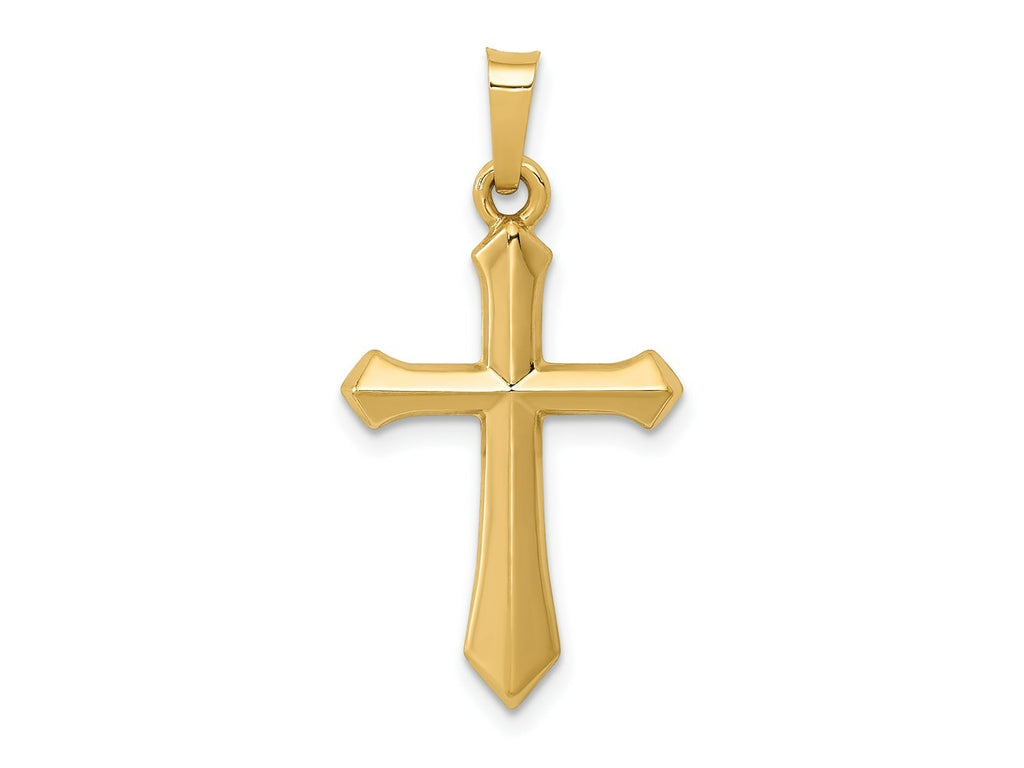 FJC Finejewelers 14 kt Yellow Gold Polished Cross Charm 27 x 14 mm