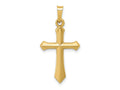 FJC Finejewelers 14 kt Yellow Gold Polished Cross Charm 27 x 14 mm