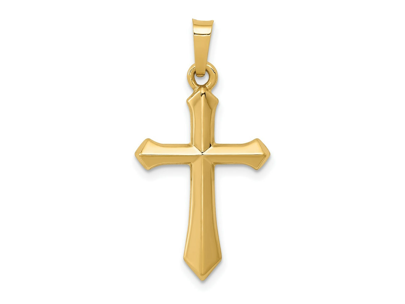 FJC Finejewelers 14 kt Yellow Gold Polished Cross Charm 27 x 14 mm