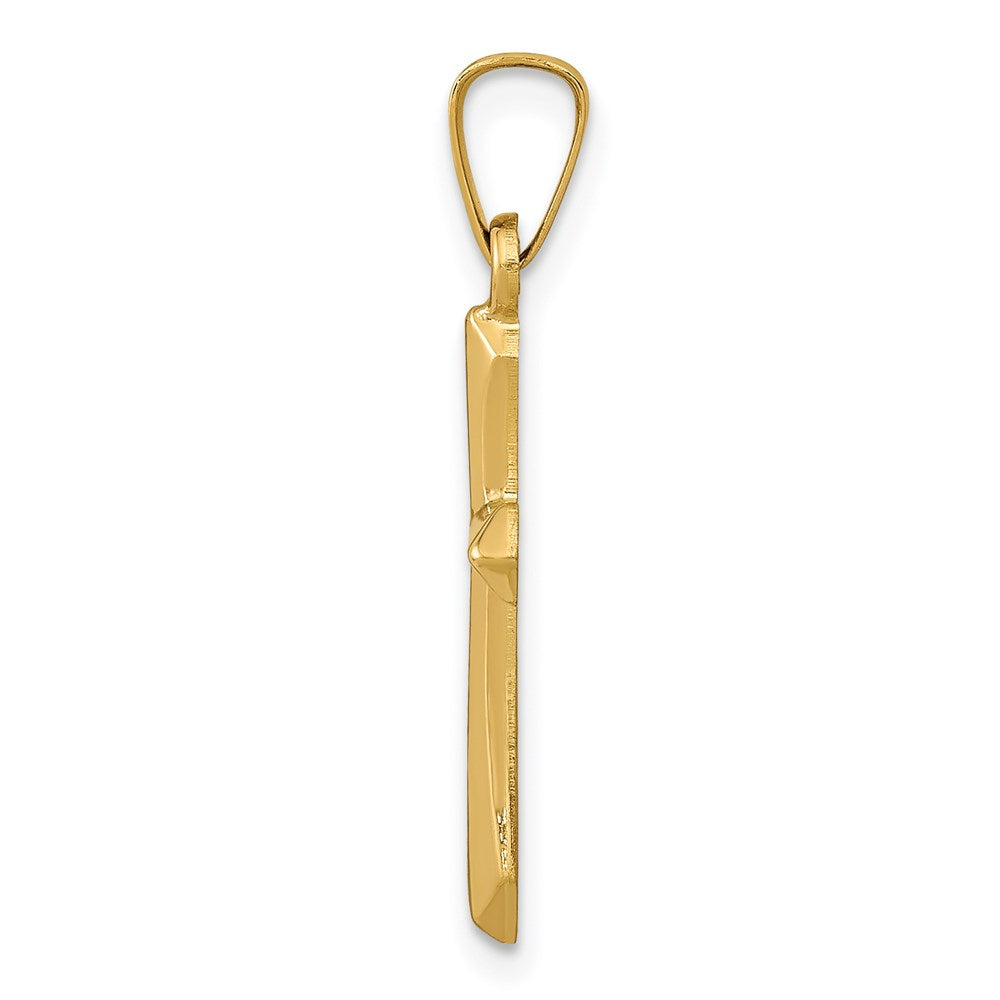 FJC Finejewelers 14 kt Yellow Gold Polished Cross Charm 23 x 11 mm
