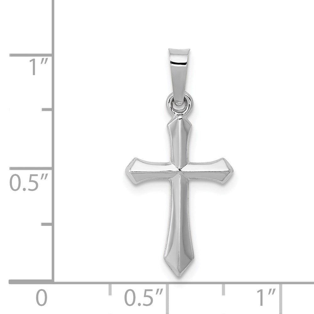FJC Finejewelers 14 kt White Gold Polished Cross Charm 23 mm x 11 mm