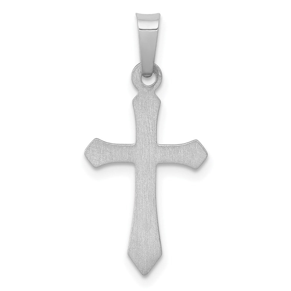 FJC Finejewelers 14 kt White Gold Polished Cross Charm 23 mm x 11 mm