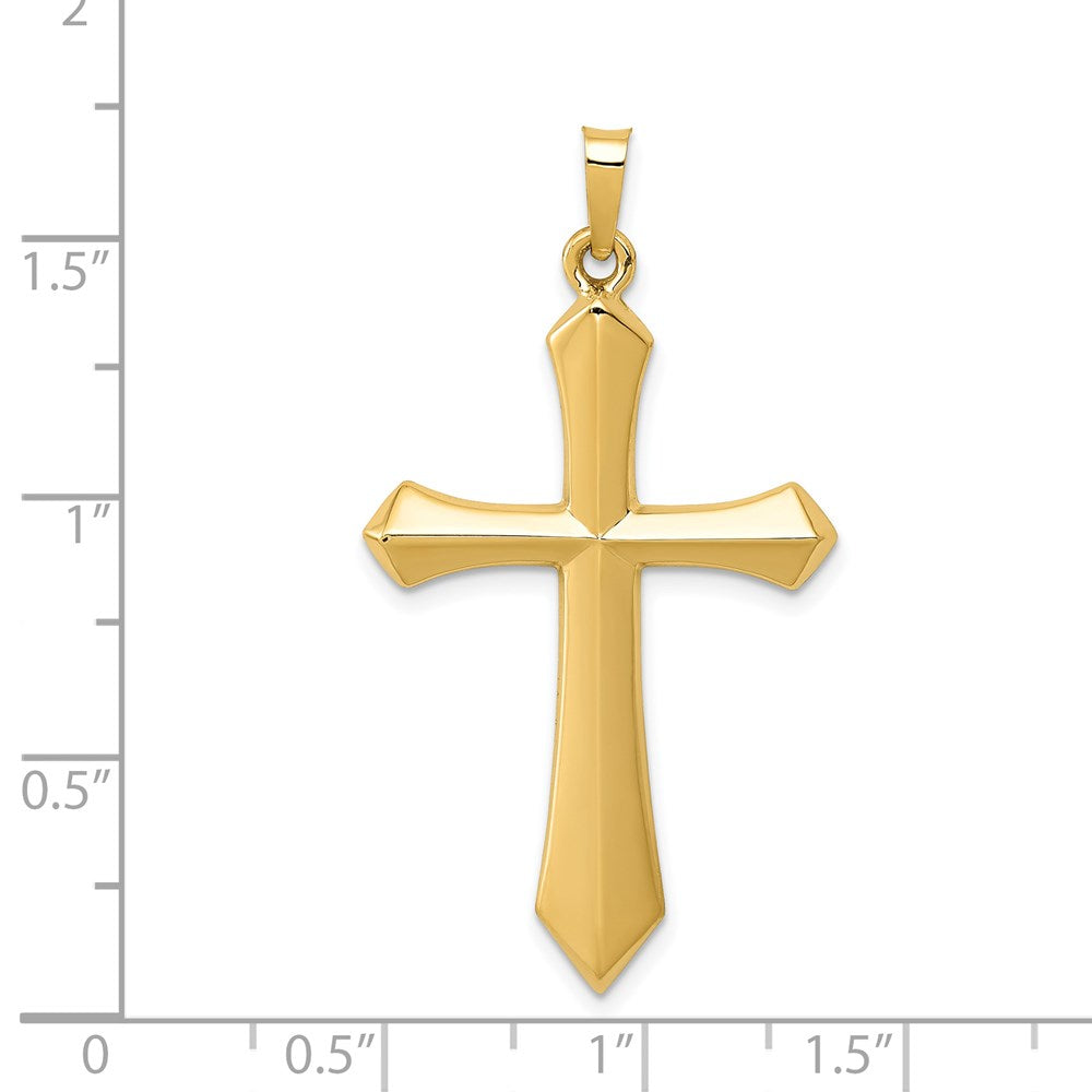 FJC Finejewelers 14 kt Yellow Gold Polished Passion Cross Charm 39 x 21 mm