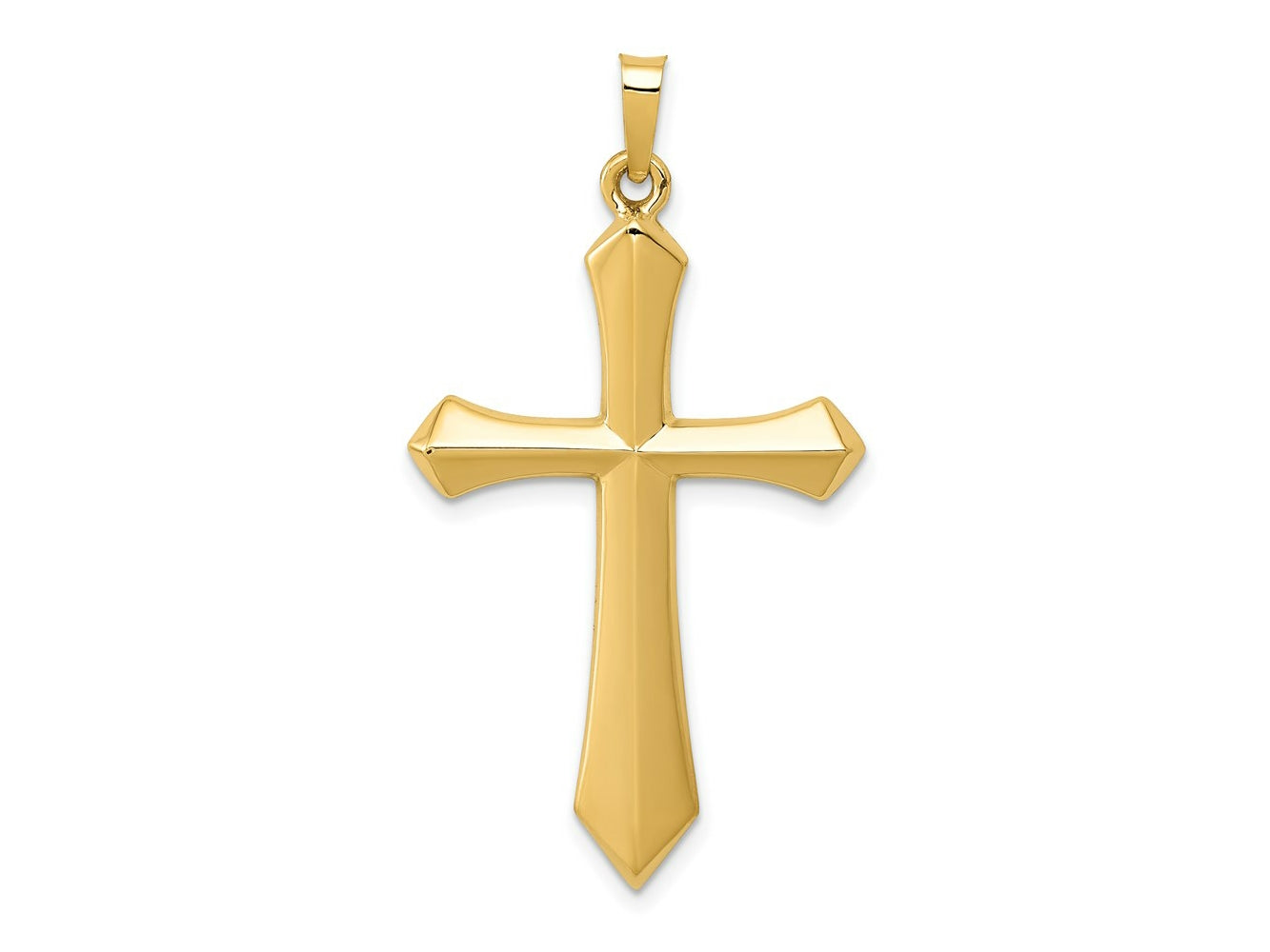 FJC Finejewelers 14 kt Yellow Gold Polished Passion Cross Charm 39 x 21 mm