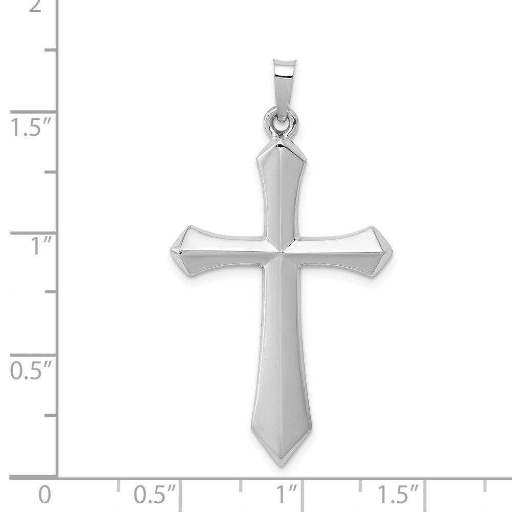 FJC Finejewelers 14 kt White Gold Polished Passion Cross Charm 39 mm x 21 mm