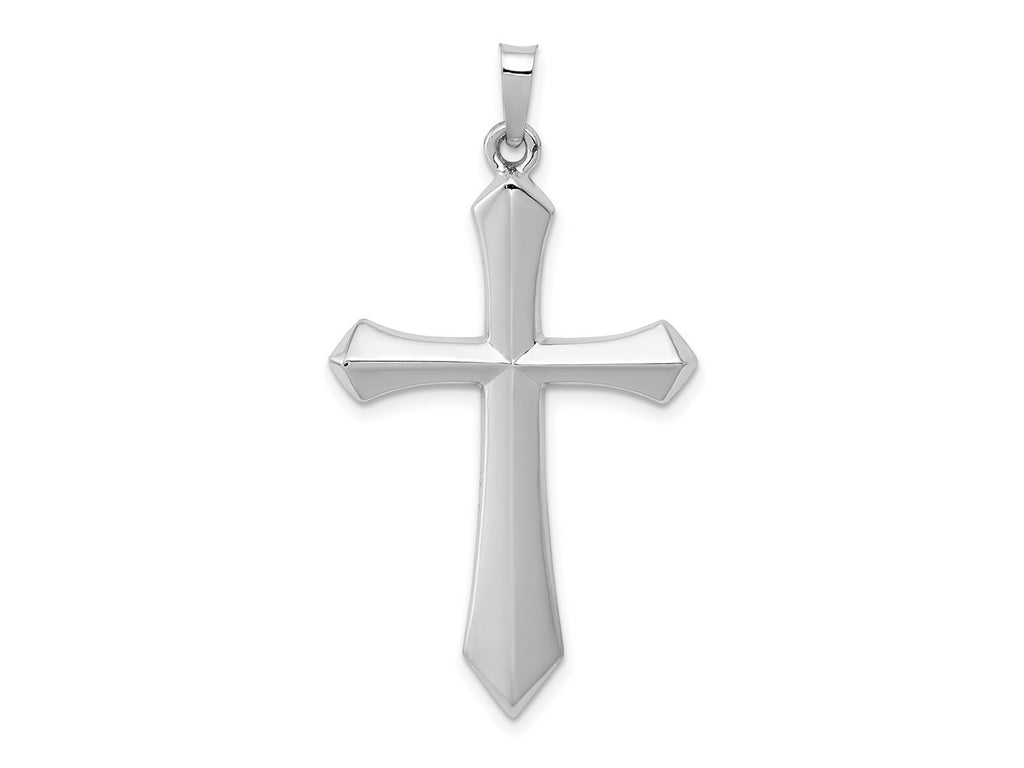 FJC Finejewelers 14 kt White Gold Polished Passion Cross Charm 39 mm x 21 mm
