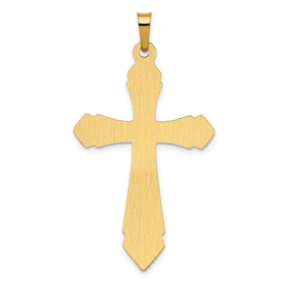 FJC Finejewelers 14 kt Yellow Gold Polished and Satin Passion Cross Charm 40 x 21 mm