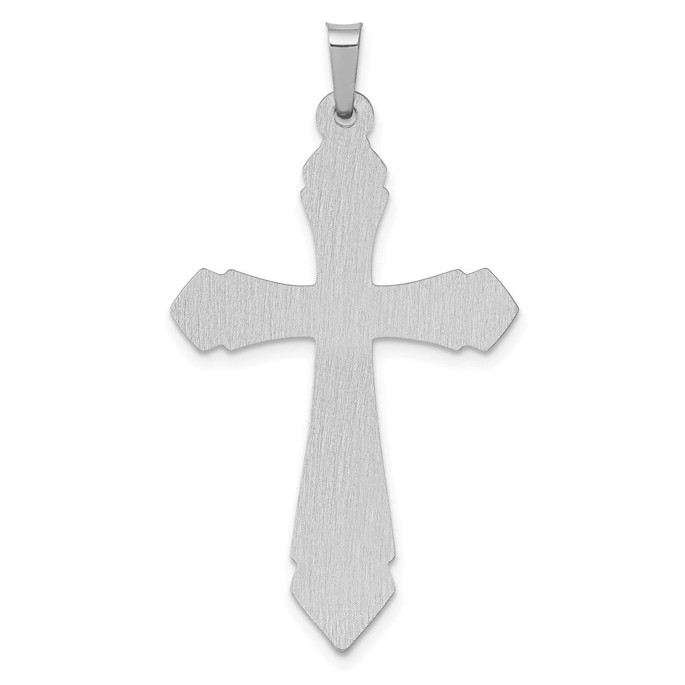 FJC Finejewelers 14 kt White Gold Polished and Satin Cross Charm 40 mm x 21 mm