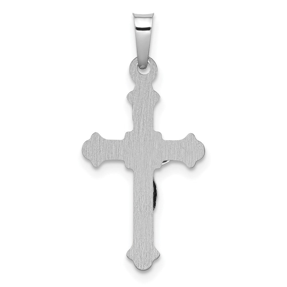 FJC Finejewelers 14 kt White Gold Polished INRI Crucifix Charm 27 mm x 13 mm