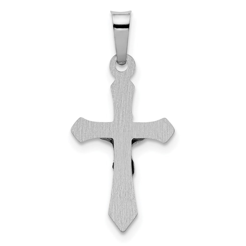 FJC Finejewelers 14 kt White Gold Polished INRI Crucifix Cross Charm 24 mm x 11 mm