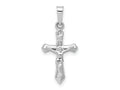 FJC Finejewelers 14 kt White Gold Polished INRI Crucifix Cross Charm 24 mm x 11 mm