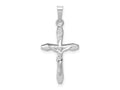 FJC Finejewelers 14 kt White Gold Polished INRI Crucifix Cross Charm 27 mm x 13 mm