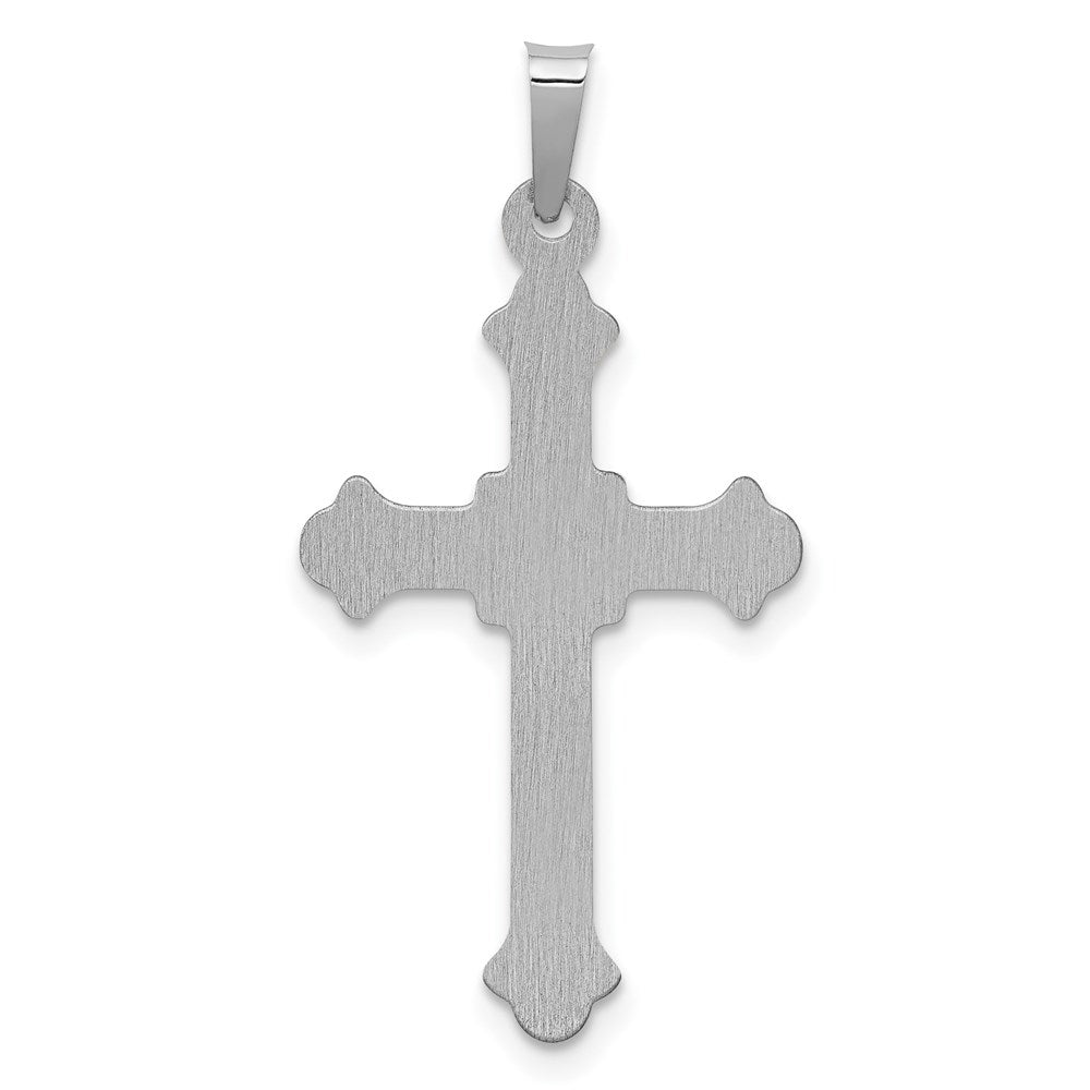 FJC Finejewelers 14 kt White Gold Polished INRI Crucifix Cross Charm 31 mm x 17 mm