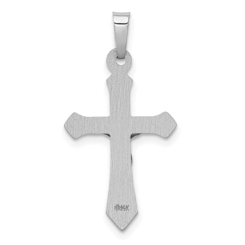 FJC Finejewelers 14 kt White Gold Polished INRI Crucifix Cross Charm 27 mm x 14 mm