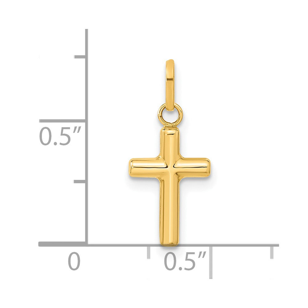 FJC Finejewelers 14 kt Yellow Gold Hollow Cross Charm 8 mm