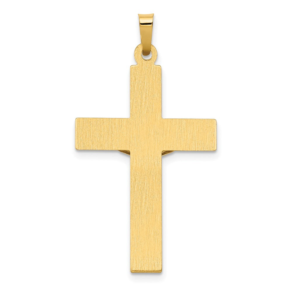 FJC Finejewelers 14 kt Two Tone Gold Polished INRI Crucifix Charm 37 x 20 mm