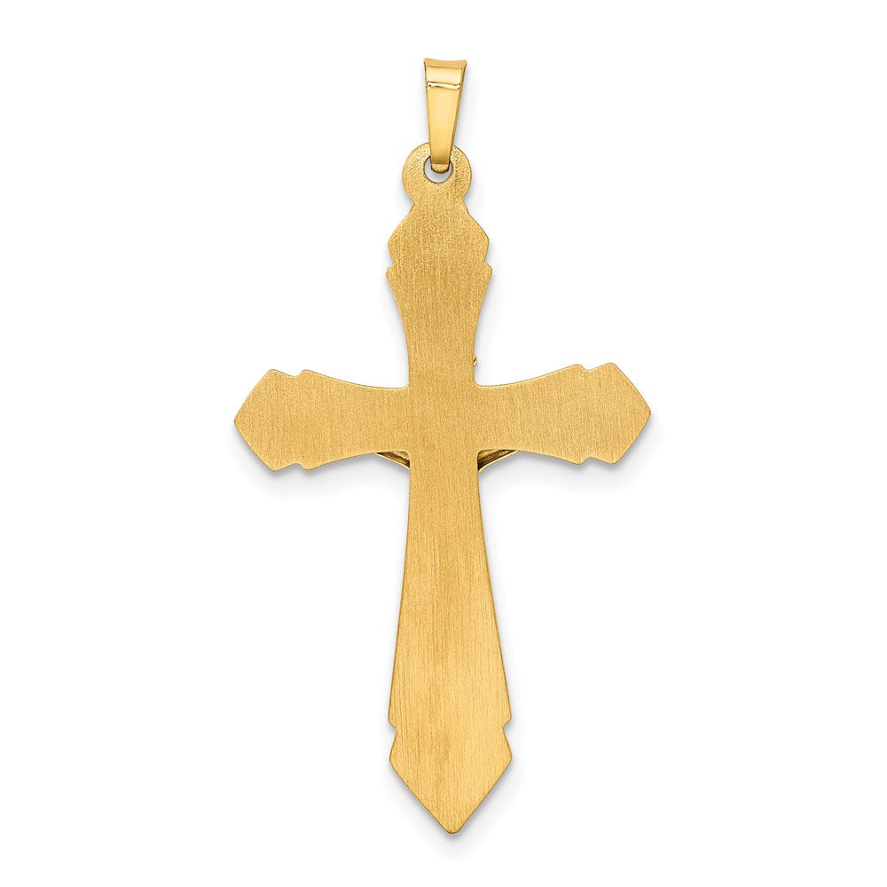FJC Finejewelers 14 kt Two Tone Gold Polished INRI Crucifix Charm 40 x 22 mm