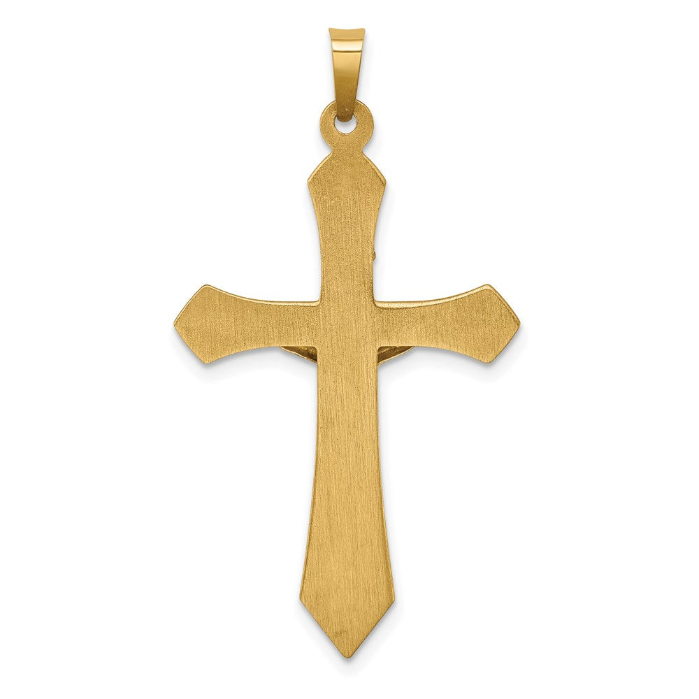 FJC Finejewelers 14 kt Two Tone Gold Polished INRI Crucifix Charm 39 x 22 mm