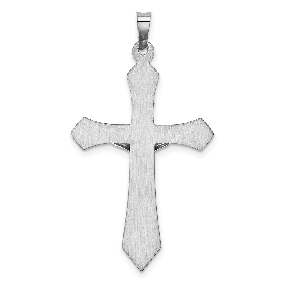 FJC Finejewelers 14 kt White Gold Polished INRI Passion Crucifix Cross Charm 39 mm x 22 mm