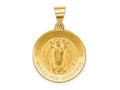 FJC Finejewelers 14 kt Yellow Gold Polished/Satin Spanish Our Lady Guadalupe Hollow Medal 27 x 19 mm