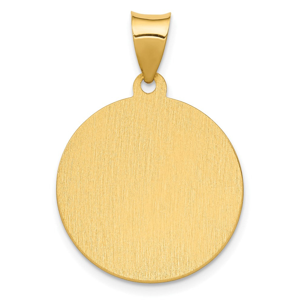 FJC Finejewelers 14 kt Yellow Gold Polished/Satin Hollow Spanish St. Anthony Medal Charm 28 x 20 mm