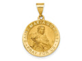 FJC Finejewelers 14 kt Yellow Gold Polished / Satin St. Maria Goretti Hollow Medal Charm 25 x 18 mm