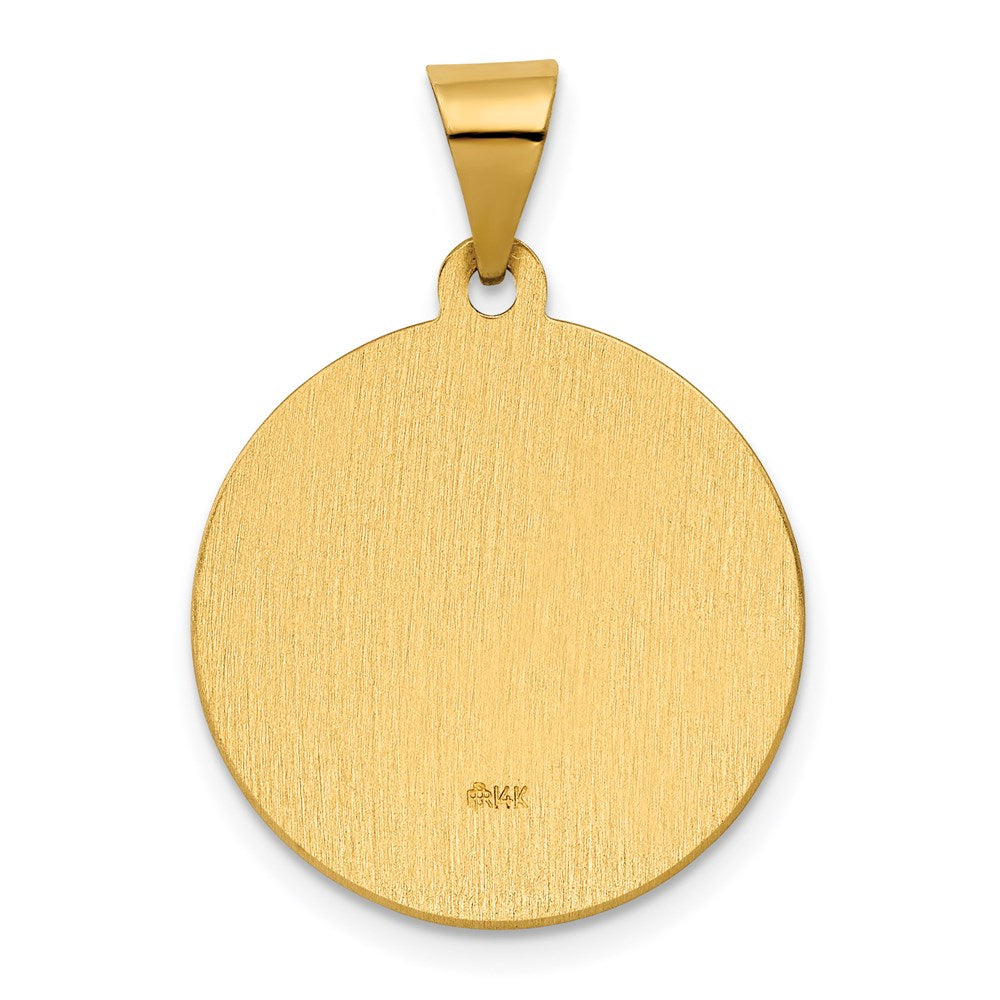 FJC Finejewelers 14 kt Yellow Gold Polished / Satin St. Rita Hollow Medal Charm 26 x 18 mm