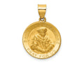 FJC Finejewelers 14 kt Yellow Gold Polished / Satin St. Thomas More Hollow Medal Charm 26 x 18 mm