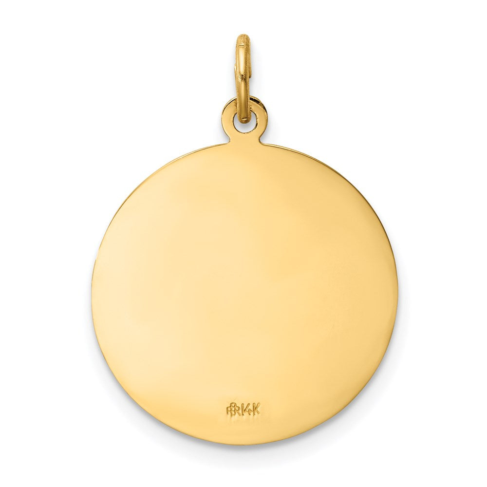FJC Finejewelers 14 kt Yellow Gold Solid Polished/Satin Medium St. Florian Medal 23 x 18 mm