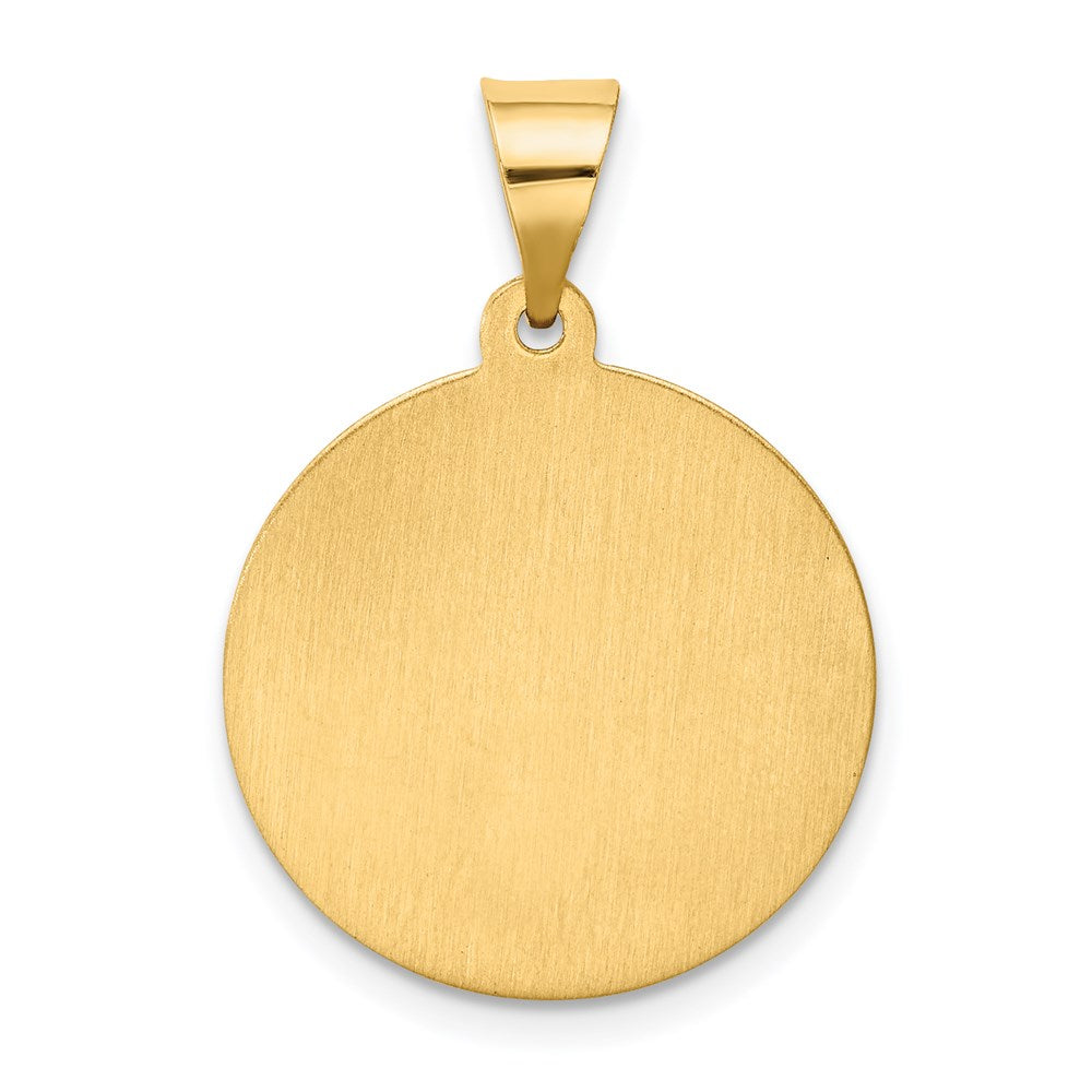 FJC Finejewelers 14 kt Yellow Gold Hollow Polished/Satin Round St. Magdalena Medal 26 x 18 mm