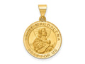 FJC Finejewelers 14 kt Yellow Gold Hollow Polished/Satin Round St. Magdalena Medal 26 x 18 mm