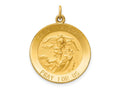 FJC Finejewelers 14 kt Yellow Gold Solid Polished/Satin Medium Round St. Michael Medal 26 mm