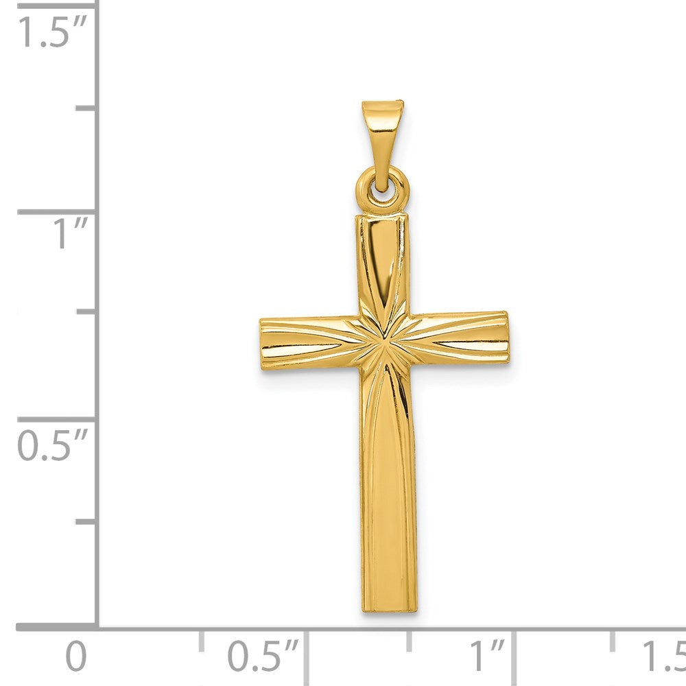 FJC Finejewelers 14 kt Yellow Gold Polished Latin Cross Charm 31 x 15 mm
