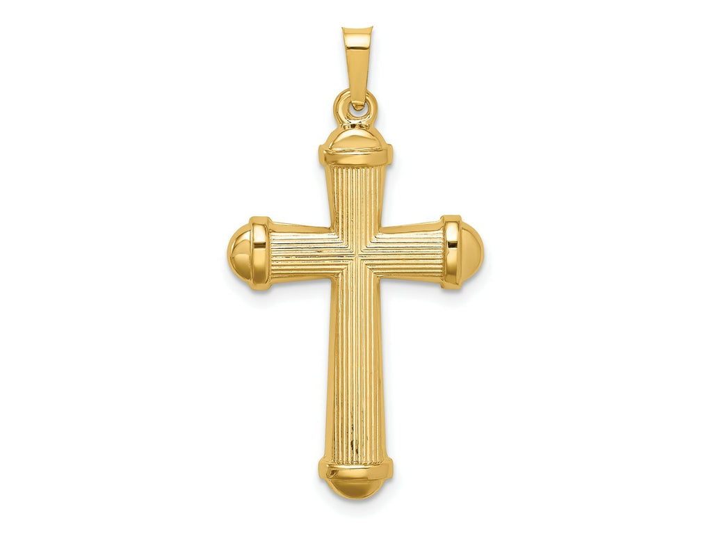 FJC Finejewelers 14 kt Yellow Gold Hollow Polished Cross 19 mm