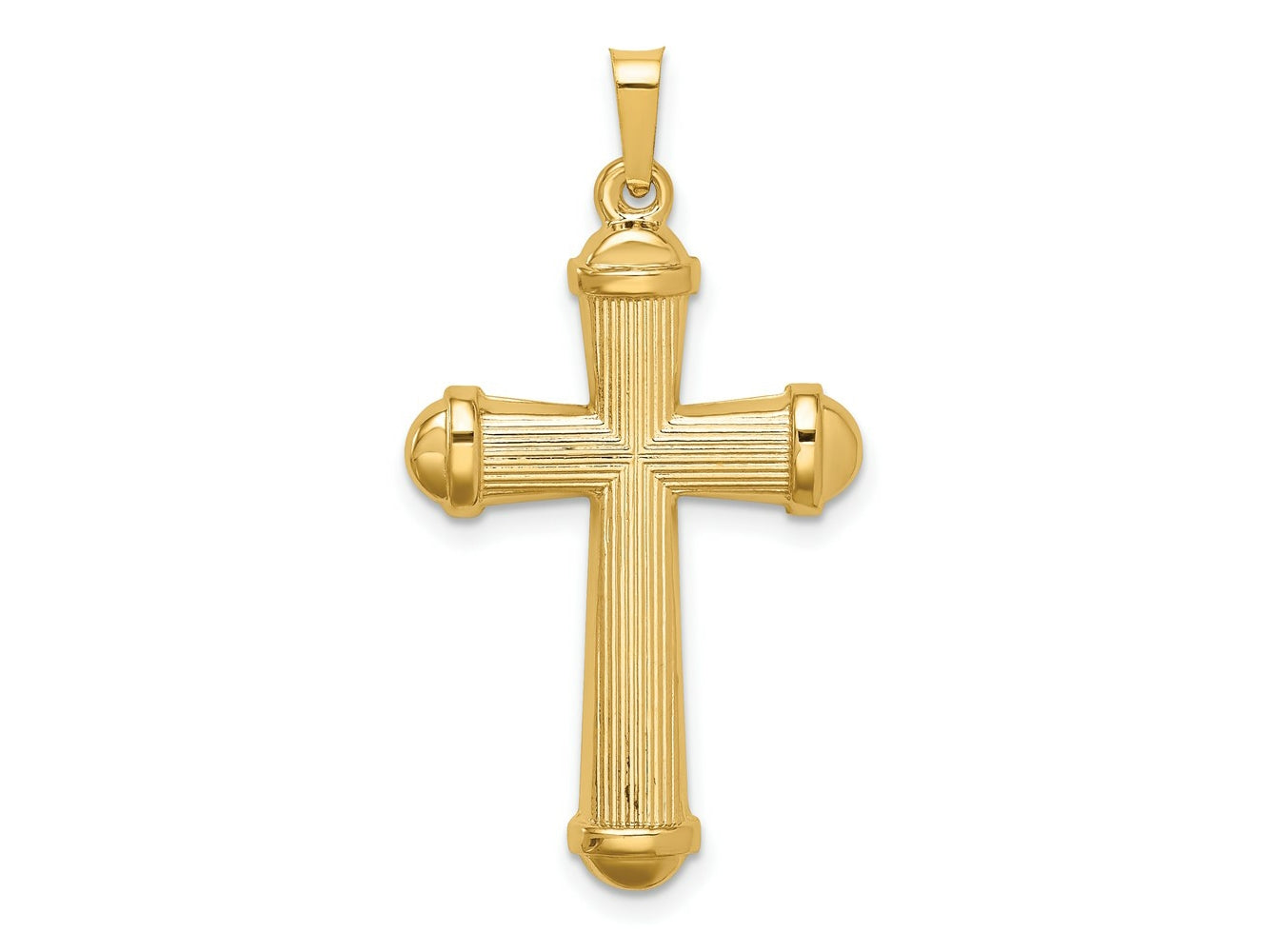 FJC Finejewelers 14 kt Yellow Gold Hollow Polished Cross 19 mm